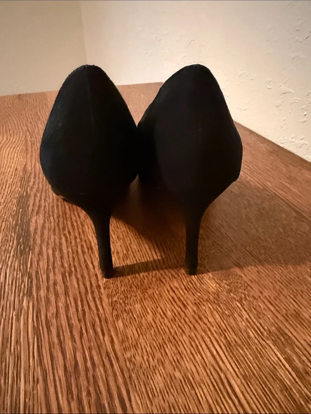 J. Crew Black Suede Pointed-Toe Pumps